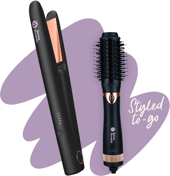 straightener and brush